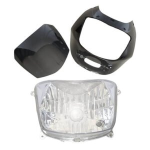 Farola y Carenaje Completo con Visor Bajaj Boxer CT100 Negro 000935