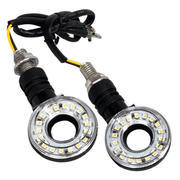 Direccional universal hueca redonda GN 12 leds amarillo 000673