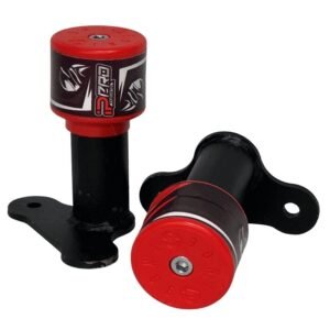 Defensas slider traseras Yamaha BWS125 4T rojas con punta roja 000180