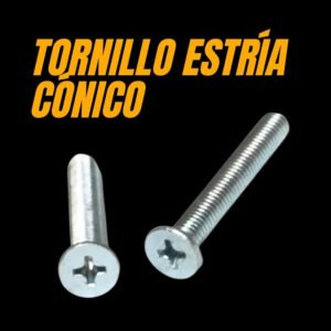 tornillo estría cónico