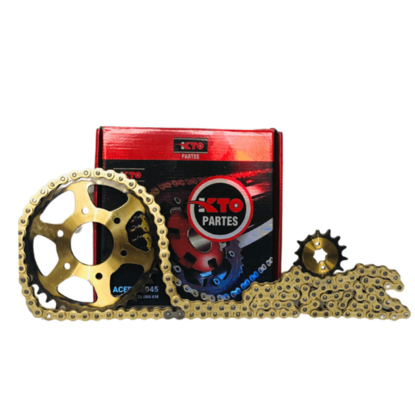 Kit de piñón delantero y trasero con cadena para Bajaj Pulsar 200 NS, dorado